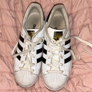 Adidas Women's White and Black Sneakers
